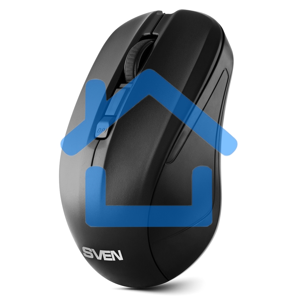 Мышь беспроводная SVEN RX-270W черный, 1600 dpi, радиоканал, USB, кнопки - 4