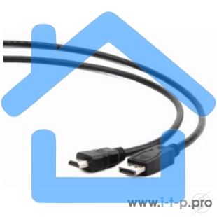 Кабель Cablexpert DisplayPort->HDMI, 7.5м, 20M/19M, черный, экран, пакет 