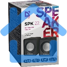 Акустическая система 2.0 Defender #1 SPK 22 черный, 5 Вт, питание от USB