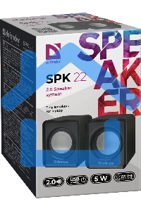 Акустическая система 2.0 Defender #1 SPK 22 черный, 5 Вт, питание от USB