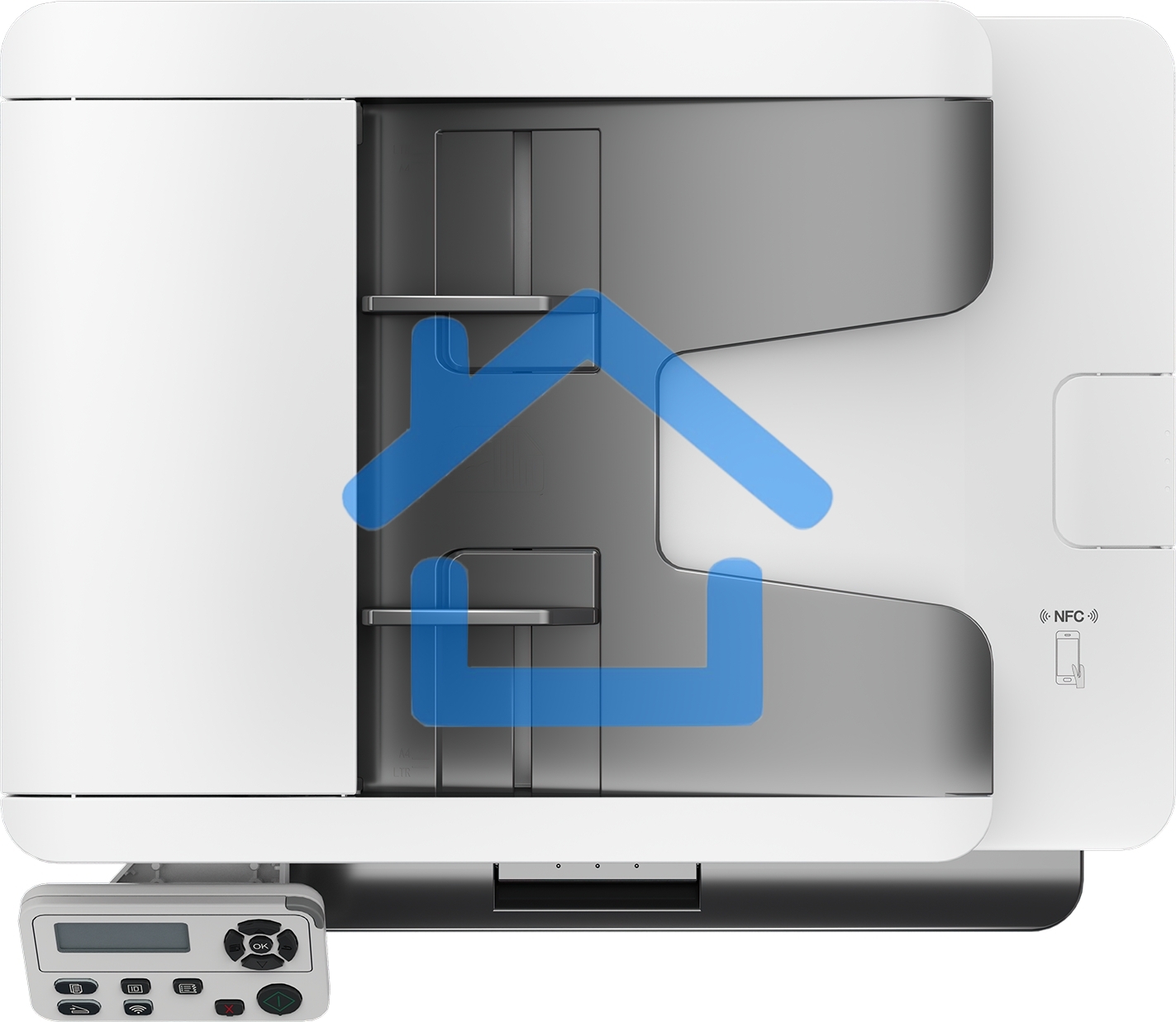МФУ лазерное Pantum BM5100ADW, A4, ч/б, печ. до 40 стр/мин., скан. до 24 стр/мин., 1200x1200dpi, USB, RJ-45, Wi-Fi