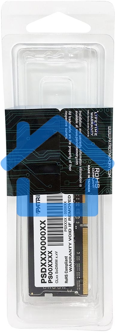 Оперативная память Patriot Signature, DDR4, 16Gb (1x16 Gb), 3200 MHz, CL22, SO-DIMM