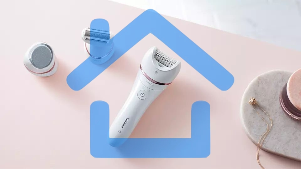 Эпилятор Philips 2 скорости, широкая головка, Wet&Dry, беспроводной, opti light, 6 аксессуаров