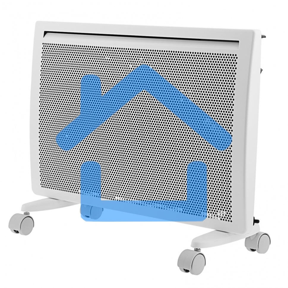 Конвектор гибридный Denzel HybridX-1500 белый, 1500 Вт, 25 м2, термостат, дисплей