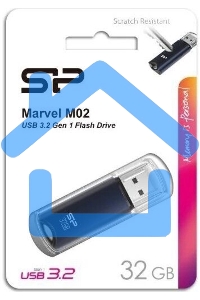 Флешка USB R/W 32 Gb Silicon Power Marvel M02, USB 3.0, синий