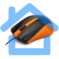 Мышь проводная ExeGate Professional Standard SH-9030BO черный/оранжевый, 1200 dpi, USB, кнопки - 3