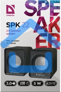 Акустическая система 2.0 Defender #1 SPK 22 черный, 5 Вт, питание от USB