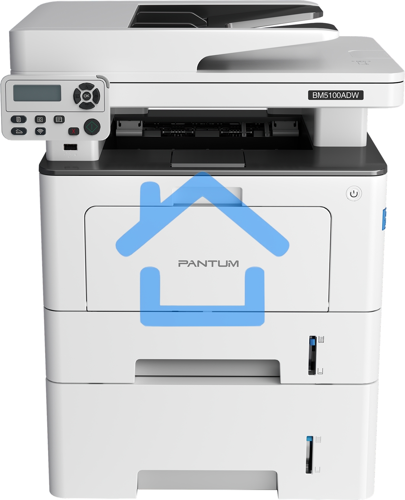 МФУ лазерное Pantum BM5100ADW, A4, ч/б, печ. до 40 стр/мин., скан. до 24 стр/мин., 1200x1200dpi, USB, RJ-45, Wi-Fi