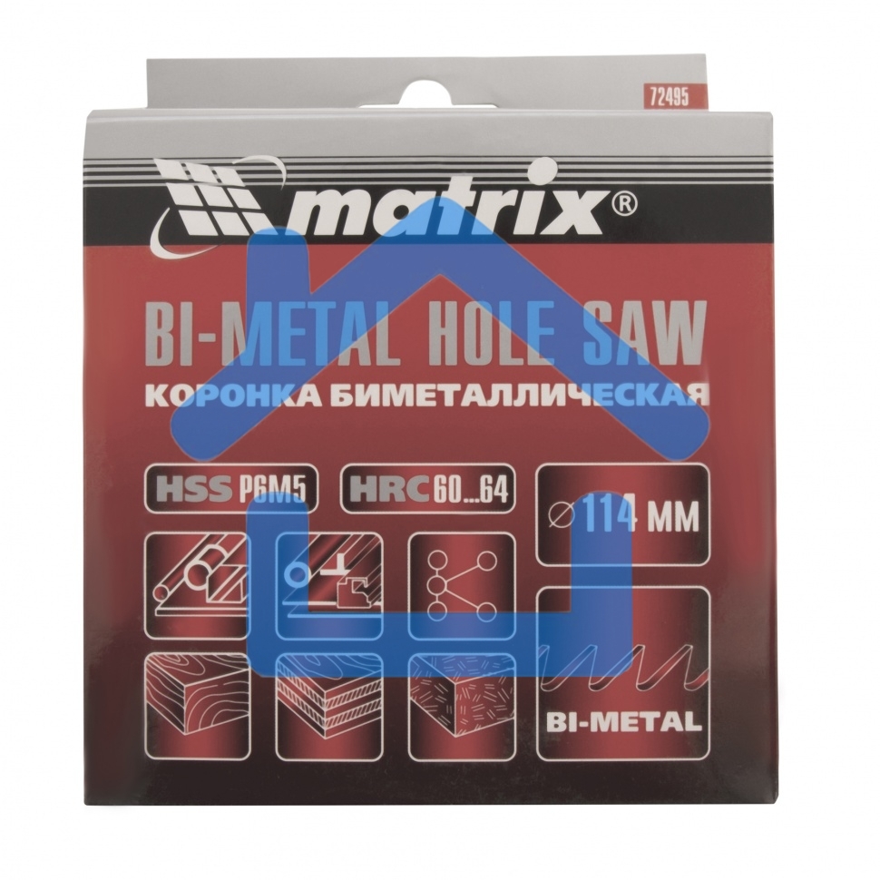 Коронка BIMETAL, 114 мм Matrix
