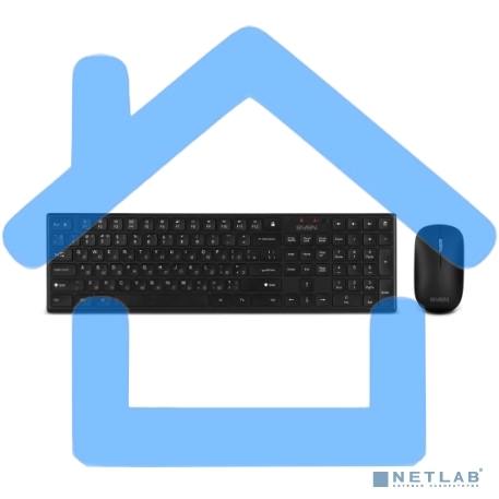 Беспроводной набор Sven ножничная клавиатура + мышь KB-C2550W черный (109 кл.,12Fn, 1000DPI, 2+1 кл.)