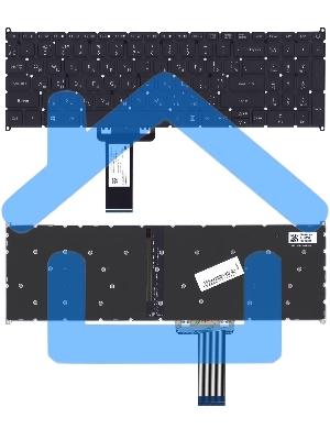 Клавиатура для ноутбука Acer Aspire 7 A715-73 черная с подсветкой