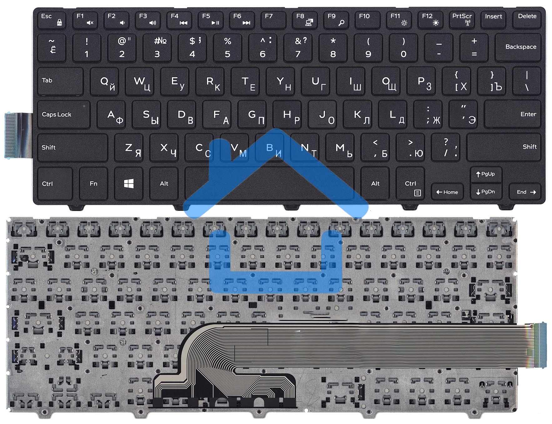 Клавиатура для ноутбука Dell Inspiron 14-3000 черная