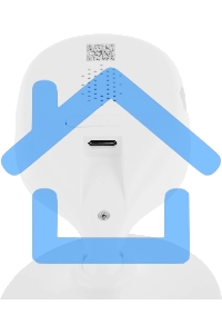 Компактная IP-видеокамера DAHUA DH-IPC-C5AP-0280B с Wi-Fi 2.4ГГц 5Мп, 1/3.2” CMOS, объектив 2.8мм, обнаружение людей, ИК 10м, микрофон, динамик