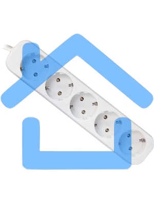 Удлинитель Defender E518 белый 1.8 м, 5 розеток 