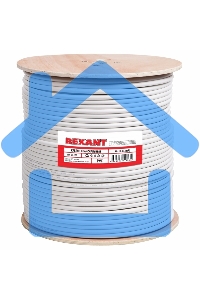 Кабель коаксиальный магистральный Rexant RG-11U, 75 Ом, CCS/Al/Al, 83%, бухта 305 м, белый