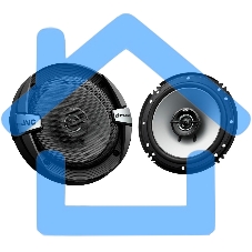 Колонки автомобильные JVC CS-DR162 300Вт 88дБ 4Ом 16см (6дюйм) (ком.:2кол.) коаксиальные двухполосные