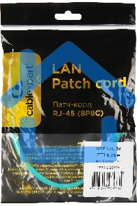 Патч-корд UTP Cablexpert кат.5e 0.25м, литой, многожильный, зеленый