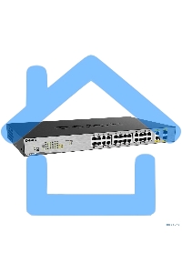 Неуправляемый коммутатор D-Link DGS-1026MP/B2A с 24 портами 10/100/1000Base-T, 2 комбо-портами 100/1000Base-T/SFP (24 порта PoE 802.3af/at, PoE-бюджет 370 Вт)