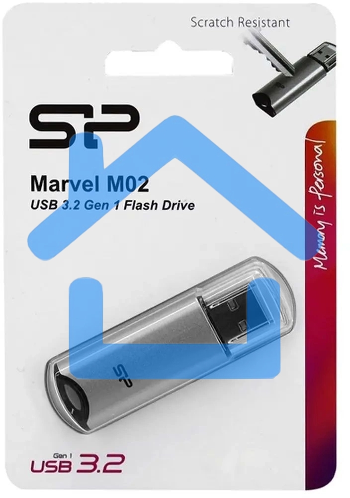 Флешка USB R/W Silicon Power R/W 64Gb Type-A USB 3.2 Gen 1, Silver, Blue