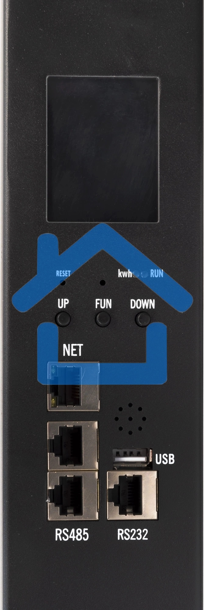 Блок распределения питания Powercom PDU-32AVMS24-18C3-6C9-3P верт.размещ. 18xC13 6xC19 с сетевым мониторингом 3x32A EN 60309 2м