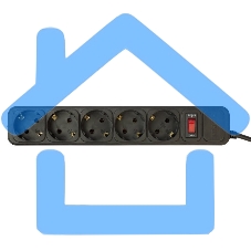 Сетевой фильтр PC Pet AP01006-3-BK 3м (5 розеток) черный