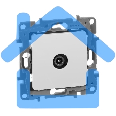 Розетка TV проходная, 15дБ, бел. ETIKA 