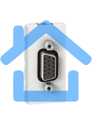 Розетка VGA (HD15) 078772 Legrand Mosaic для пайки - 1 модуль - белый