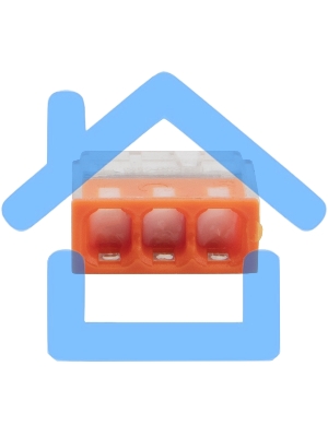 Экспресс-клемма с пастой Rexant СМК 2273-243, 3-проводная 0.5-2.5 мм², прозрачная (100 шт./уп.)