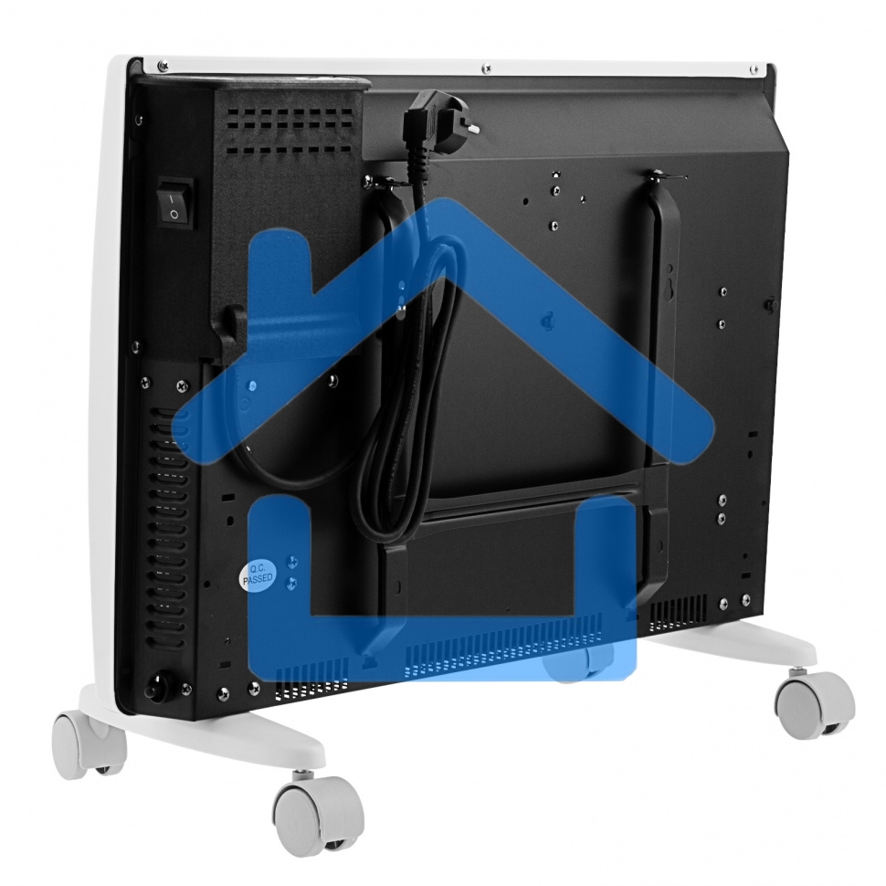 Конвектор гибридный Denzel HybridX-1500 белый, 1500 Вт, 25 м2, термостат, дисплей