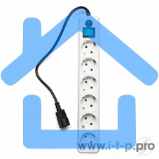 Сетевой фильтр Гарнизон ЕНW-0 0,5 м 6 розеток белый для UPS 