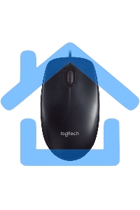 Мышь проводная Logitech M90 черный/серый, 1000 dpi, USB, кнопки - 3