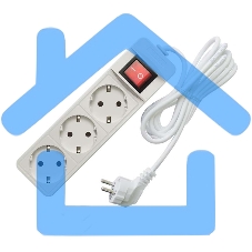 Удлинитель быт. ТМ Союз 3500 Вт 3гн. ПВС 5м 481S-8305