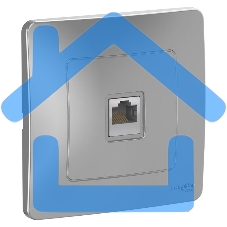 Розетка компьютерная RJ45, кат.5E, АЛЮМИНИЙ С/У