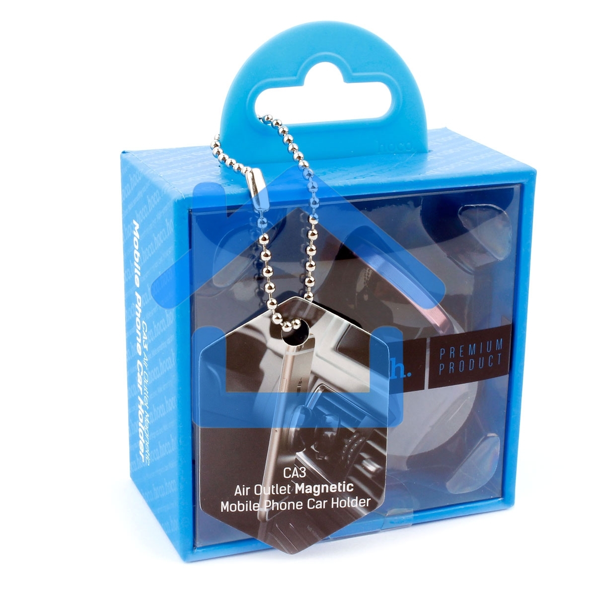 Автомобильный держатель для смартфона Hoco CA3, на дефлектор, магнитный, серый