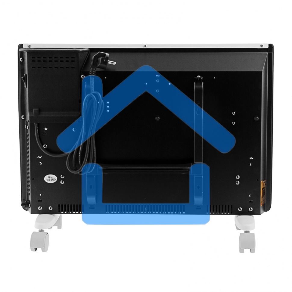 Конвектор гибридный Denzel HybridX-1500 белый, 1500 Вт, 25 м2, термостат, дисплей