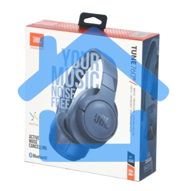 Наушники-гарнитура (накладные) JBL Tune 760NC синий