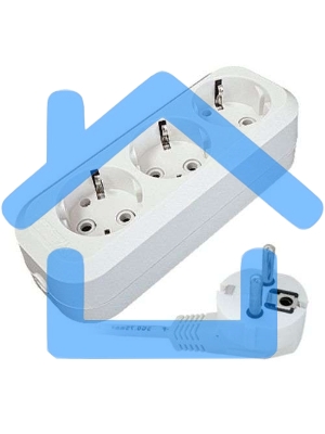 Удлинитель 3х2м с заземл. 16А IP20 Е-303 АБС-пл. ПВС 3х1 UNIVersal 9631976