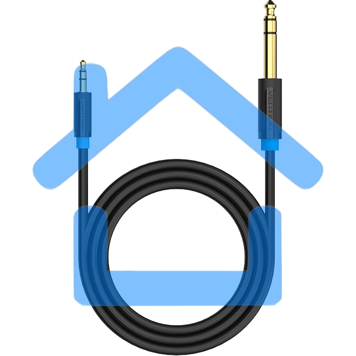 Кабель Vention аудио Jack 6,5 mm M/ 3,5 M - 1 м