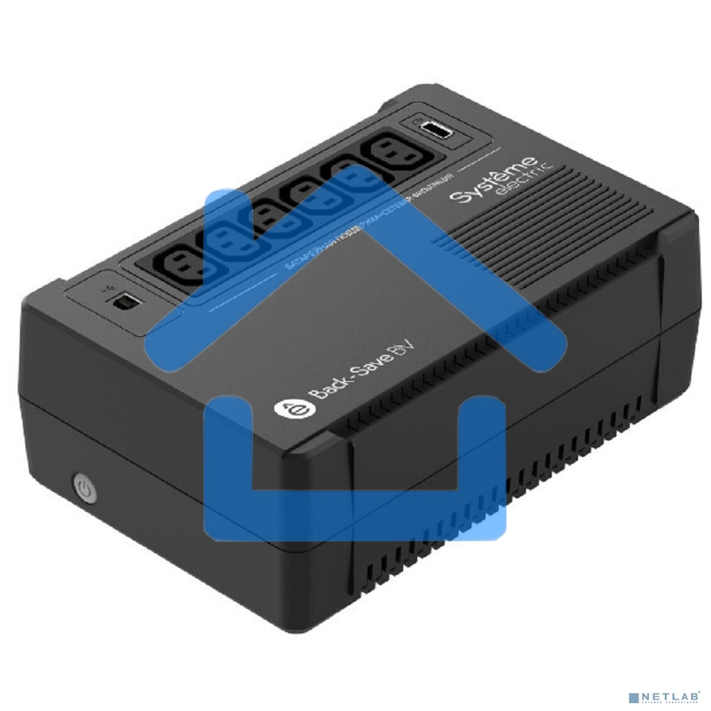 Источник бесперебойного питания Systeme Electriс Back-Save, 800VA/480W, 230V, Line-Interactive, AVR, 6xC13 Outlets, USB charge(type A), USB