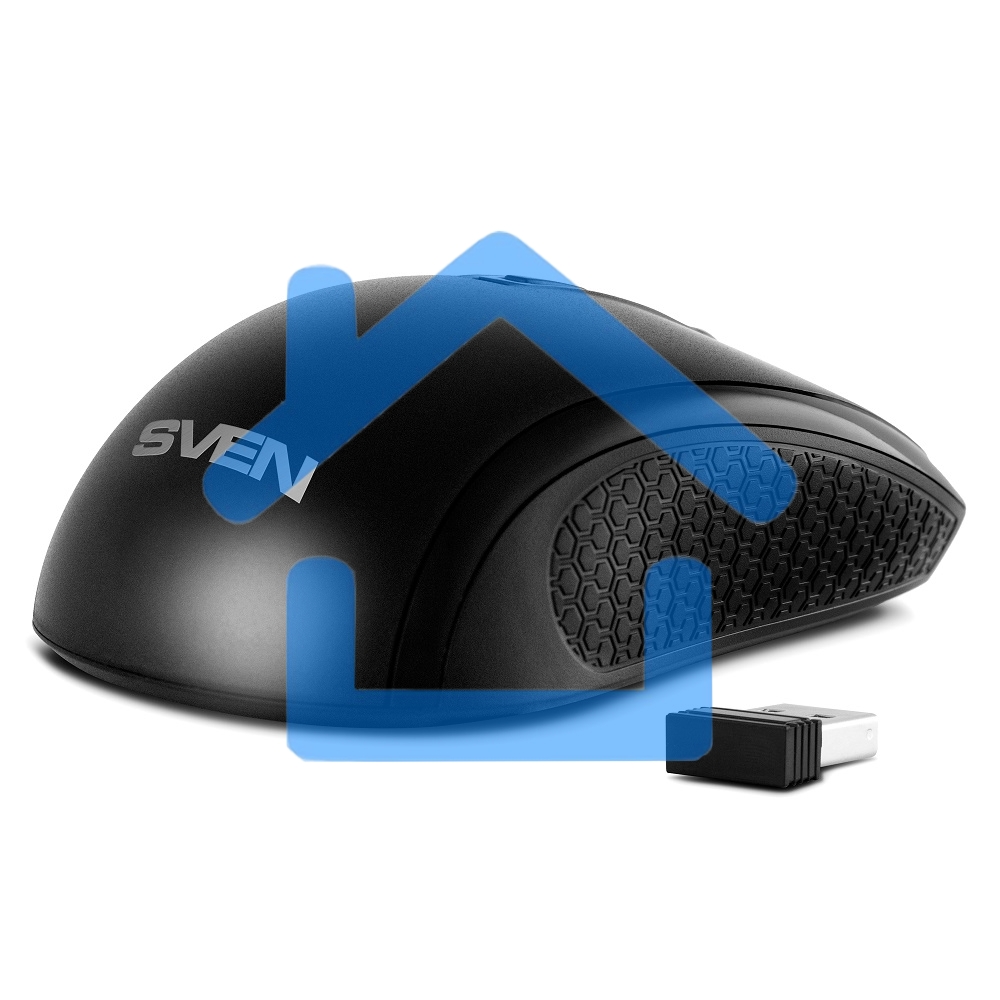 Мышь беспроводная SVEN RX-220W черный, 1600 dpi, радиоканал, USB, кнопки - 4