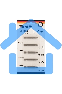 Бита PH 2x50 мм для шуруповерта сталь S2 5 шт. (лента) Kranz