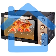 Мини-печь Kraft KF-MO 3505 KGL (золотой) + чаша в подарок