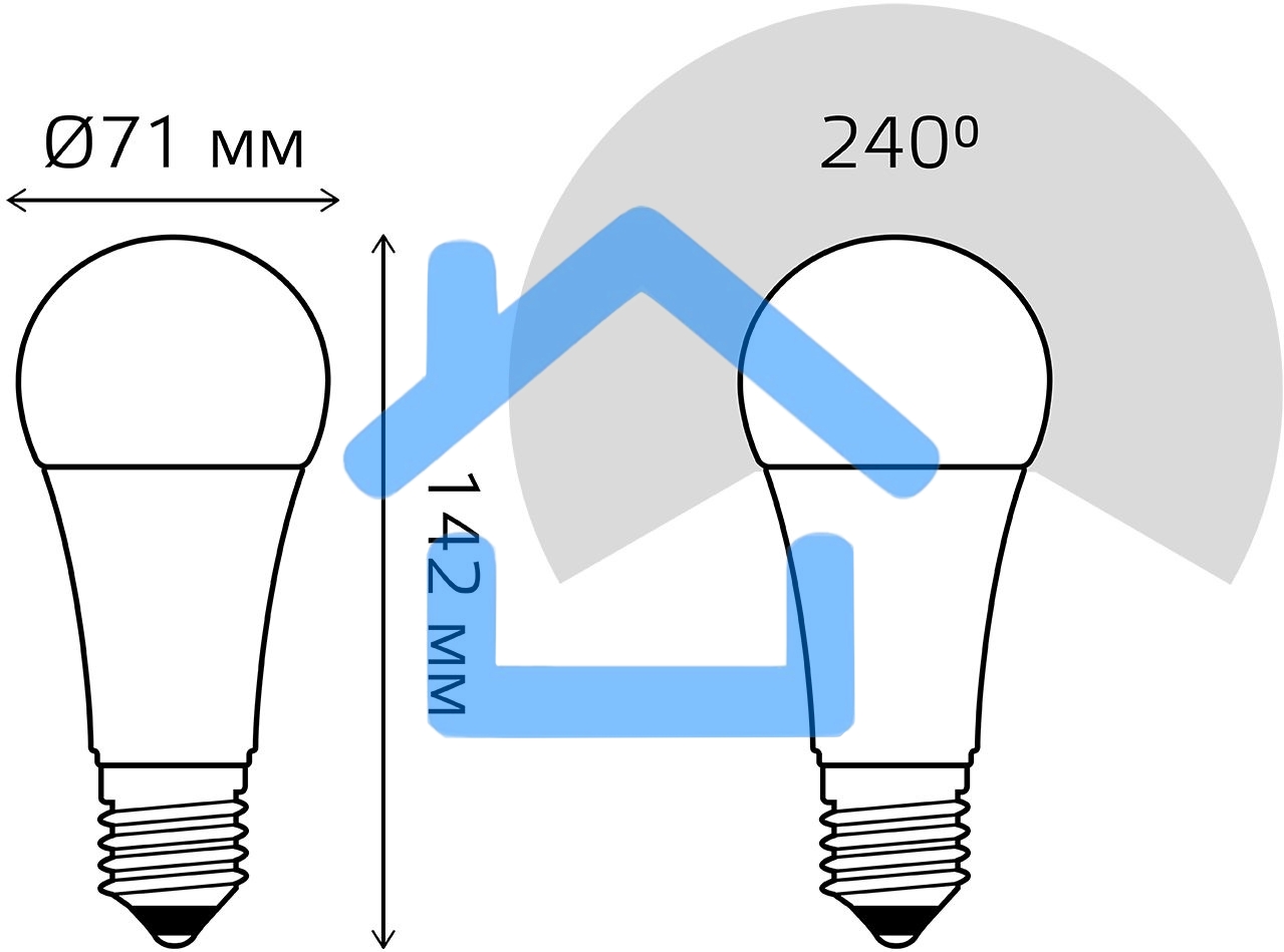 Светодиодная лампа LED Elementary A67 30W E27 2390lm 6500K 1/10/50 0 GAUSS 73239