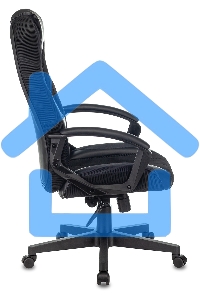 Кресло игровое Бюрократ Zombie 9 черный/серый, искусст.кожа/ткань, крестовина пластик