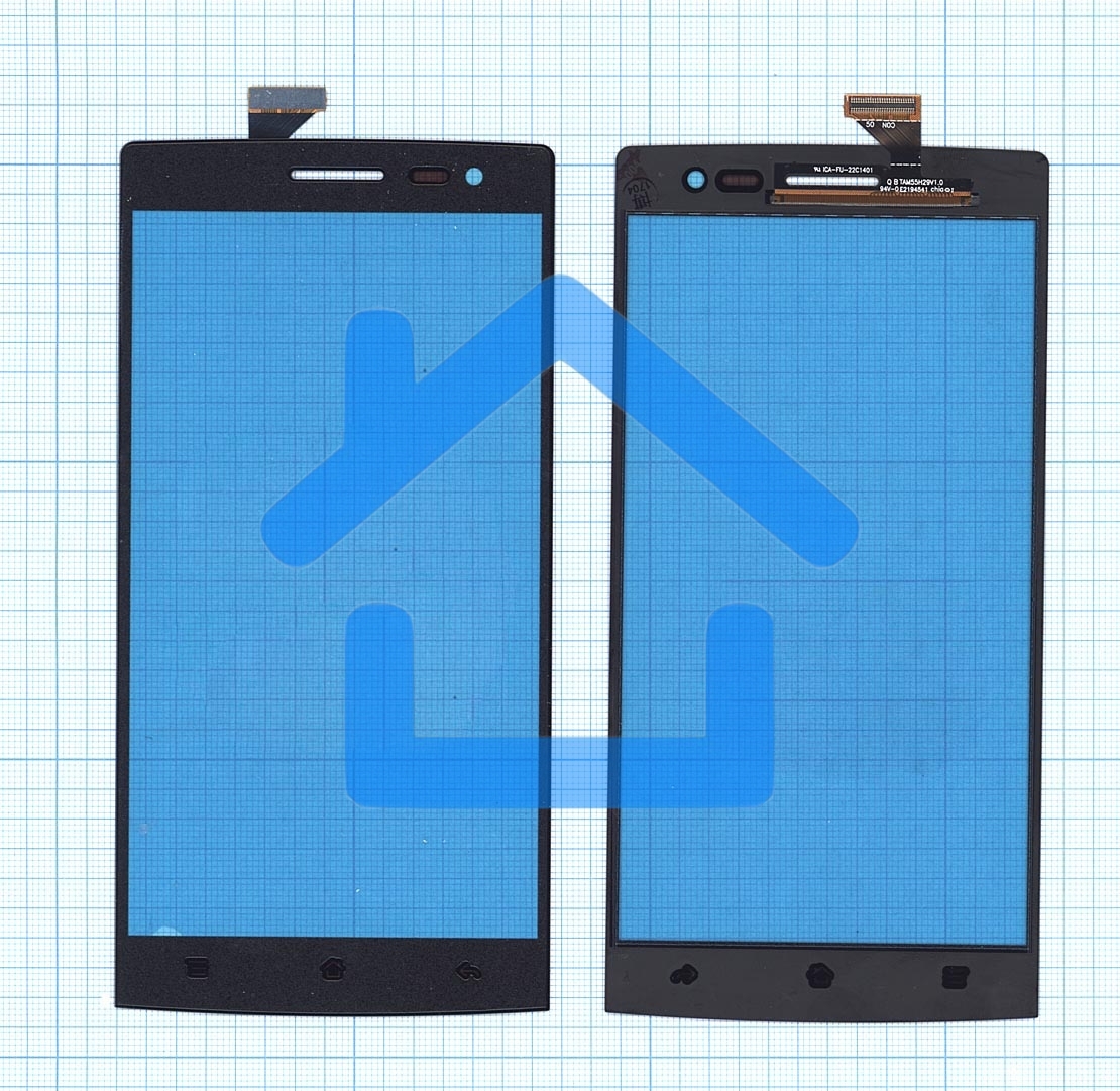 Сенсорное стекло (тачскрин) для OPPO Find 7 / Find 7a, черное