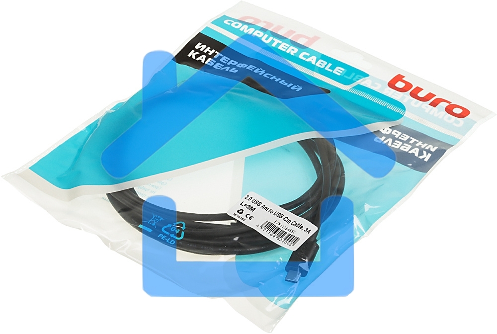 Кабель Buro BHP USB-TPC-3 USB 3.0 A(m) USB Type-C (m) 3м черный