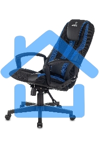 Кресло игровое Zombie 9 черный/синий, искусст.кожа/ткань, крестовина пластик