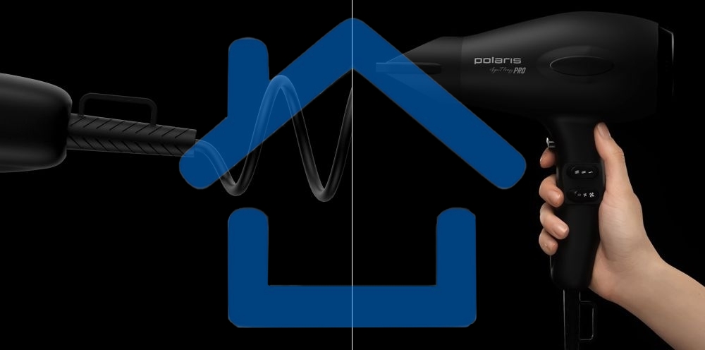Фен Polaris PHD2099ACi Argan Therapy PRO черный 2000Вт