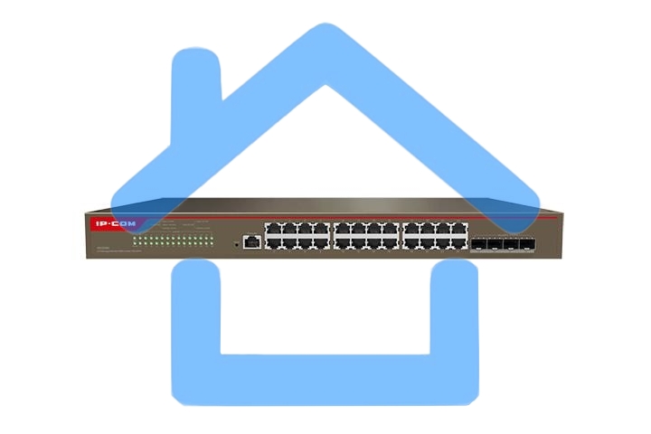Коммутатор управляемый в стойку, 24*1Gbit RJ45, 4*SFP 10Gbit, console port IP-COM G5328X
