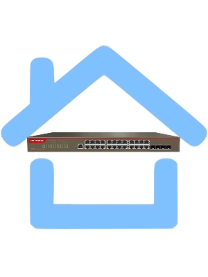 Коммутатор управляемый в стойку, 24*1Gbit RJ45, 4*SFP 10Gbit, console port IP-COM G5328X